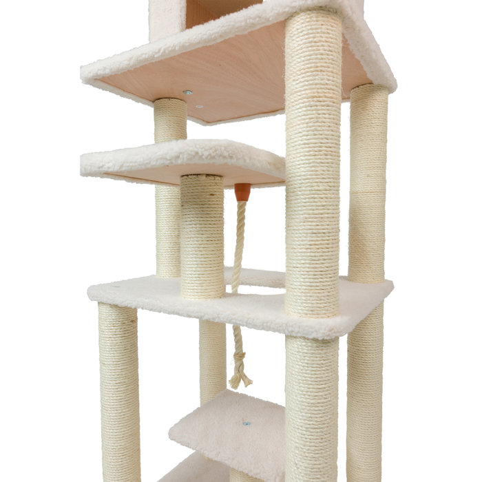 Armarkat 78" Premium Classic Real Wood Jackson Galaxy Approved Cat Tree & Reviews Wayfair